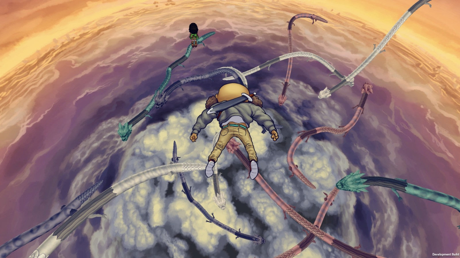 EarthNight Limited Run 379 PS4 game featuring hand-drawn endless runner gameplay, vibrant art style, and an exclusive Limited Run Games collectible release gameplay screenshot