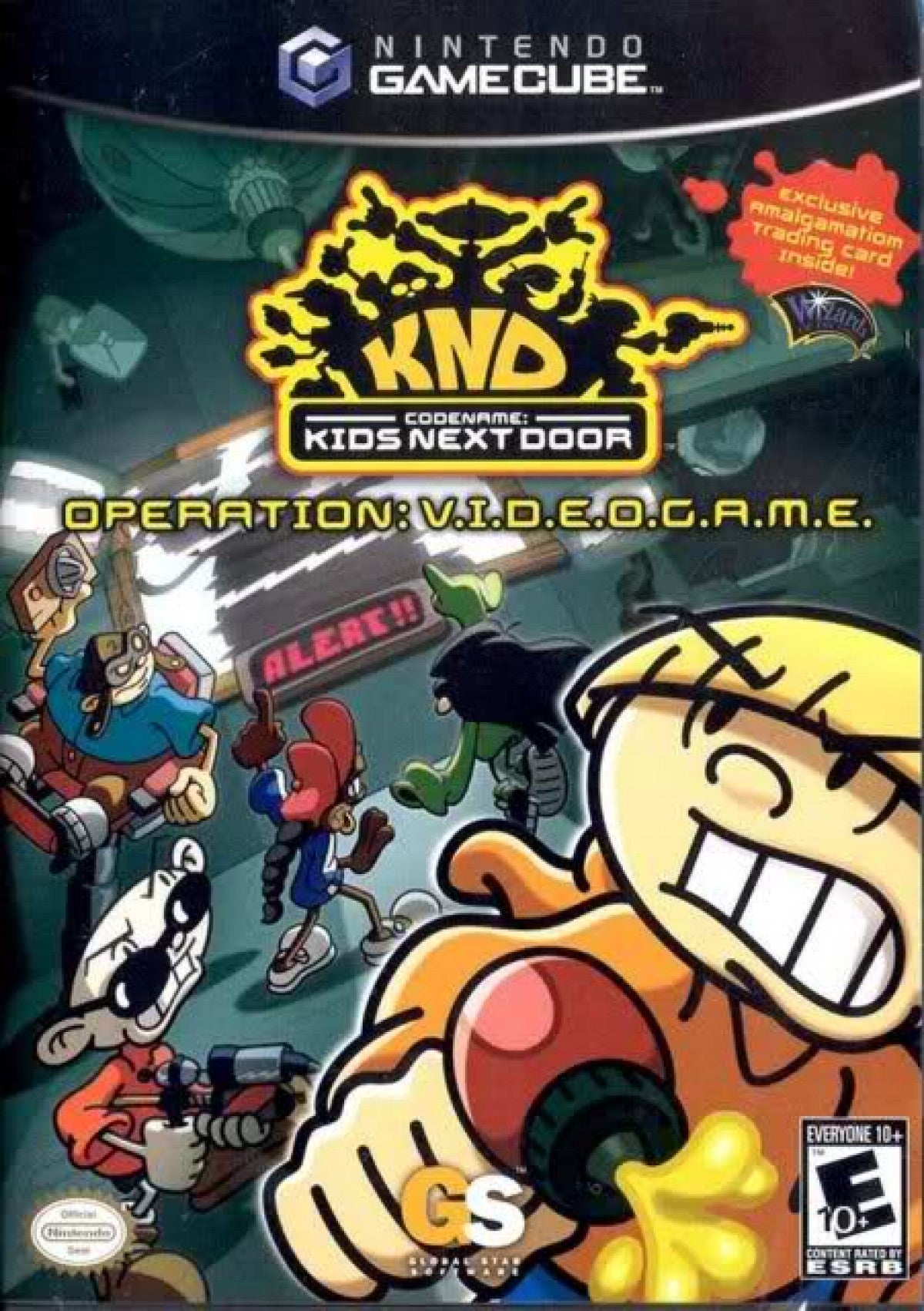 Codename: Kids Next Door Operation: V.I.D.E.O.G.A.M.E. GameCube GC video game, action adventure, cartoon-based gameplay, family-friendly, multiplayer, Nintendo GameCube title cover art