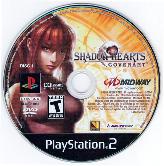 Shadow Hearts: Covenant – PlayStation 2 (PS2) video game disc, JRPG.