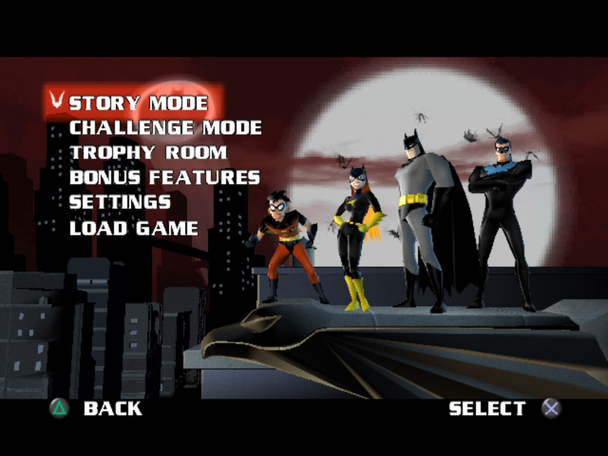 Batman Rise of Sin Tzu PS2 PlayStation 2 beat em up action game retro video game title screen
