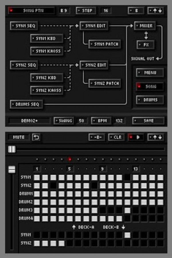KORG DS-10 Synthesizer Plus music creation game for Nintendo DS featuring dual analog style synthesizers drum machines touch screen controls live performance mode and authentic Korg electronic music production experience gameplay