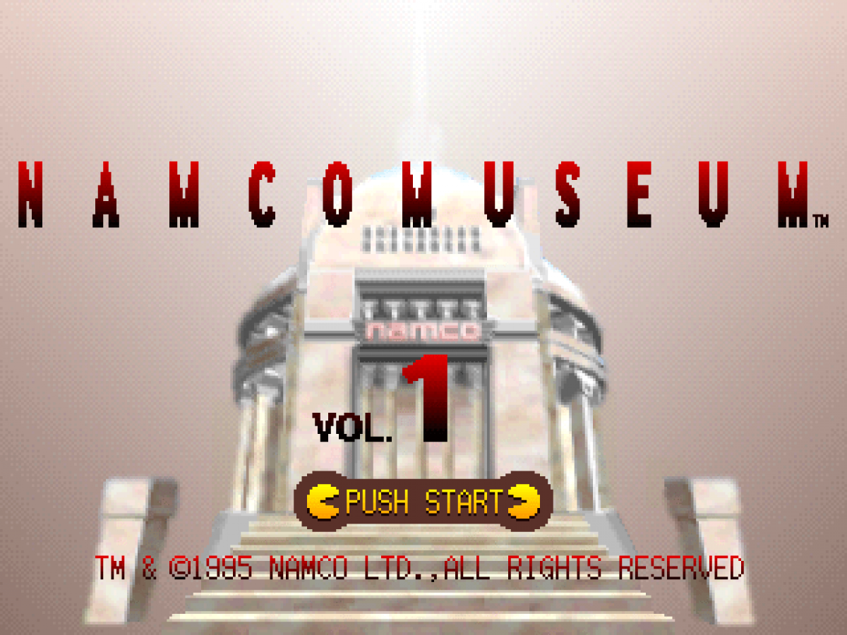 Namco Museum Volume 1 [Greatest Hits] title screen for PlayStation 1 (PS) video game