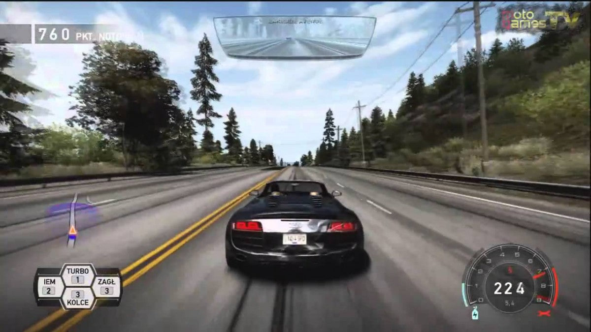 Need for Speed Hot Pursuit Xbox 360 video game, arcade racing action, high-speed police chases, multiplayer and online gameplay, console title gameplay screenshot