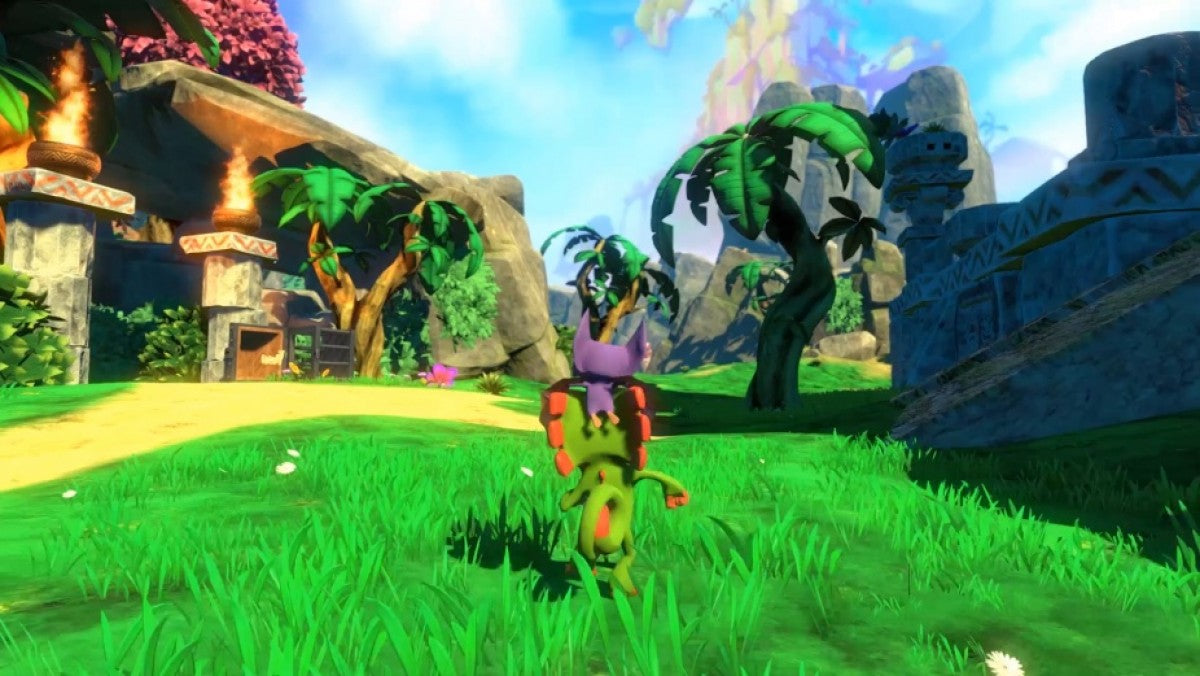 Yooka Laylee game featuring colorful 3D platforming gameplay, open world exploration, and a retro-inspired adventure from the creators of Banjo-Kazooie gameplay