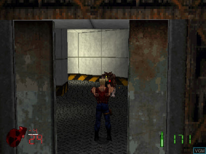 Duke Nukem Land of the Babes PlayStation PS1 for action shooter video game fans featuring Duke Nukem combat alien enemies futuristic environments powerful weapons explosive action challenging missions platforming elements and classic retro PlayStation gaming collectible appeal gameplay
