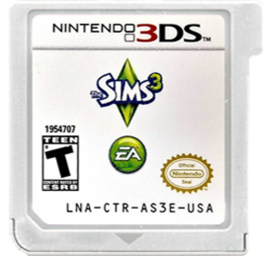 The Sims 3 cartridge for Nintendo 3DS (3DS) life simulation video game