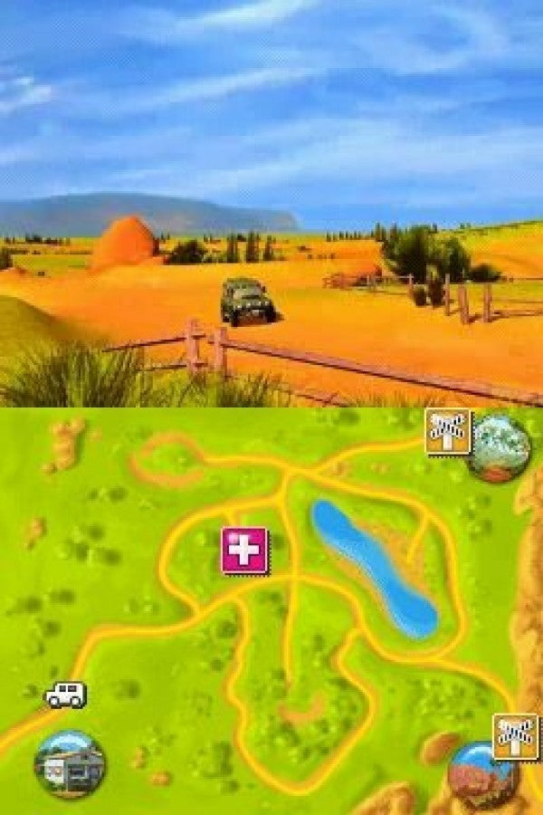 Paws & Claws Pet Vet Australian Adventures Nintendo DS video game, animal care simulation, veterinary adventure gameplay, family-friendly handheld console title gameplay screenshot