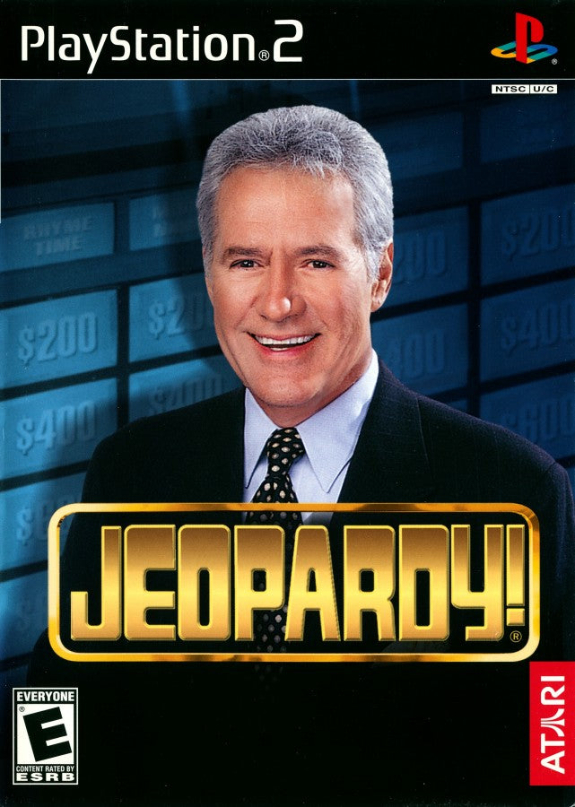Jeopardy! cover art for Playstation 2 (PS2) trivia video game