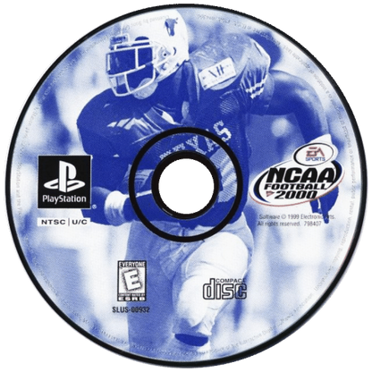 NCAA Football 2000 disc for PlayStation 1 (PS1) retro football video game