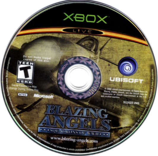 Blazing Angels: Squadrons of WWII disc art for Xbox (XBOX) video game