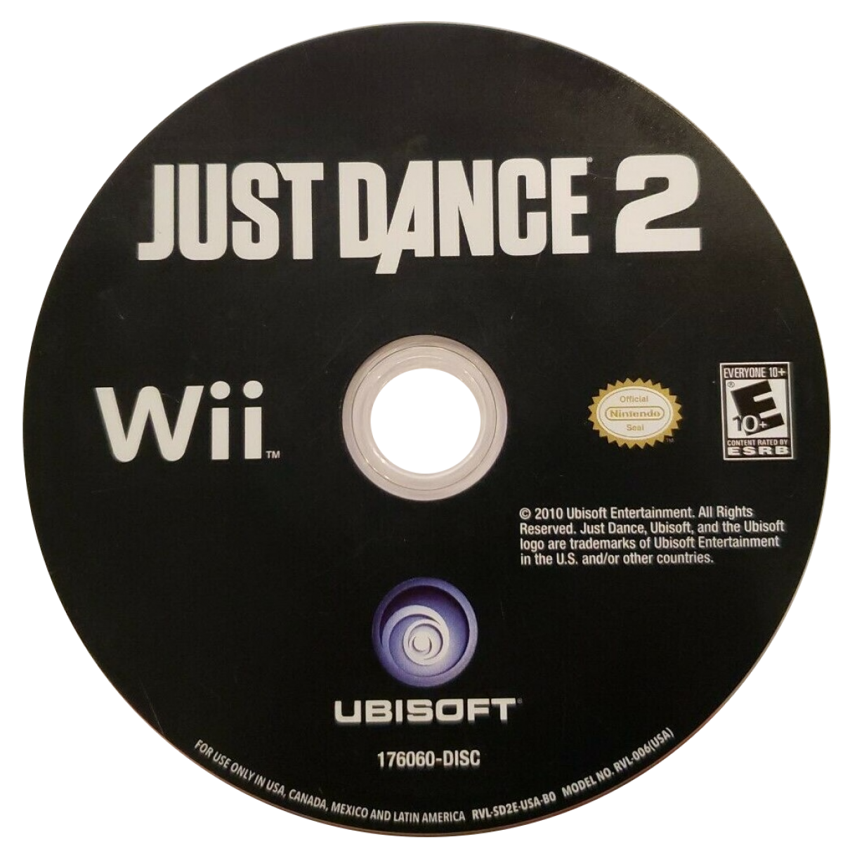 Just Dance 2 disc art for Nintendo Wii (Wii) video game
