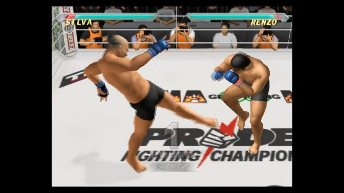 Pride FC gameplay for PlayStation 2 (PS2) MMA video game.