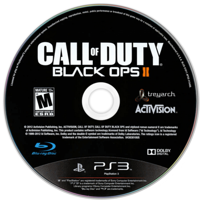 Call of Duty: Black Ops II disc for PlayStation 3 (PS3) video game