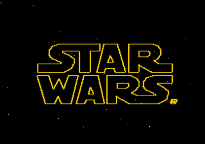 Star Wars Arcade Sega 32X retro video game rail shooter title screen (1994)