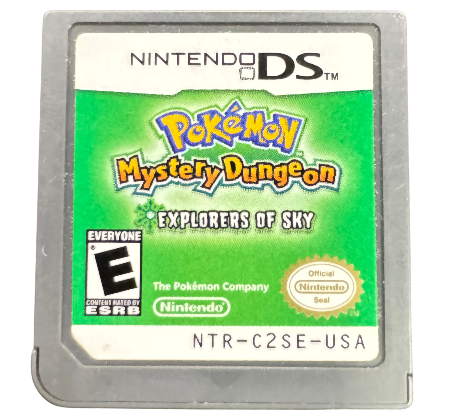 Pokémon Mystery Dungeon Explorers of Sky Nintendo DS DS role playing dungeon crawler video game featuring Pokémon exploration randomly generated dungeons turn-based battles treasure collection recruiting Pokémon challenging missions story-driven adventure and classic Nintendo DS DS gameplay collectible retro gaming appeal cartridge