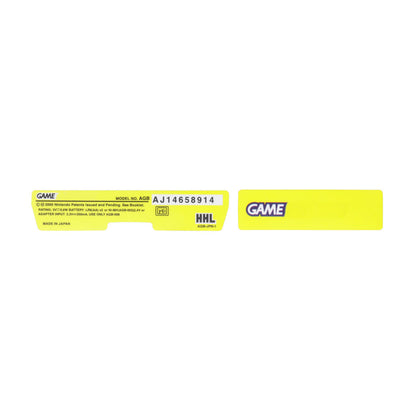 Game Boy Advance Replacement Console Sticker - Colors