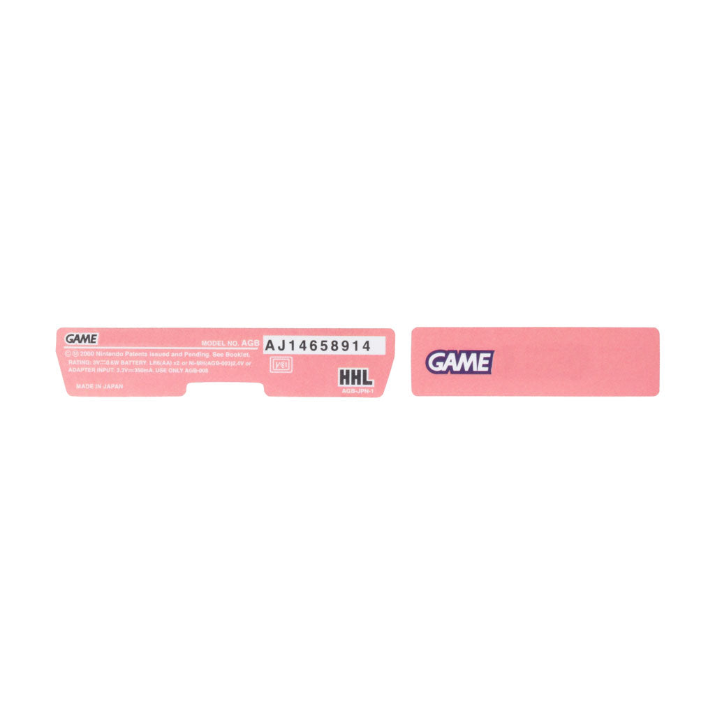 Game Boy Advance Replacement Console Sticker - Colors