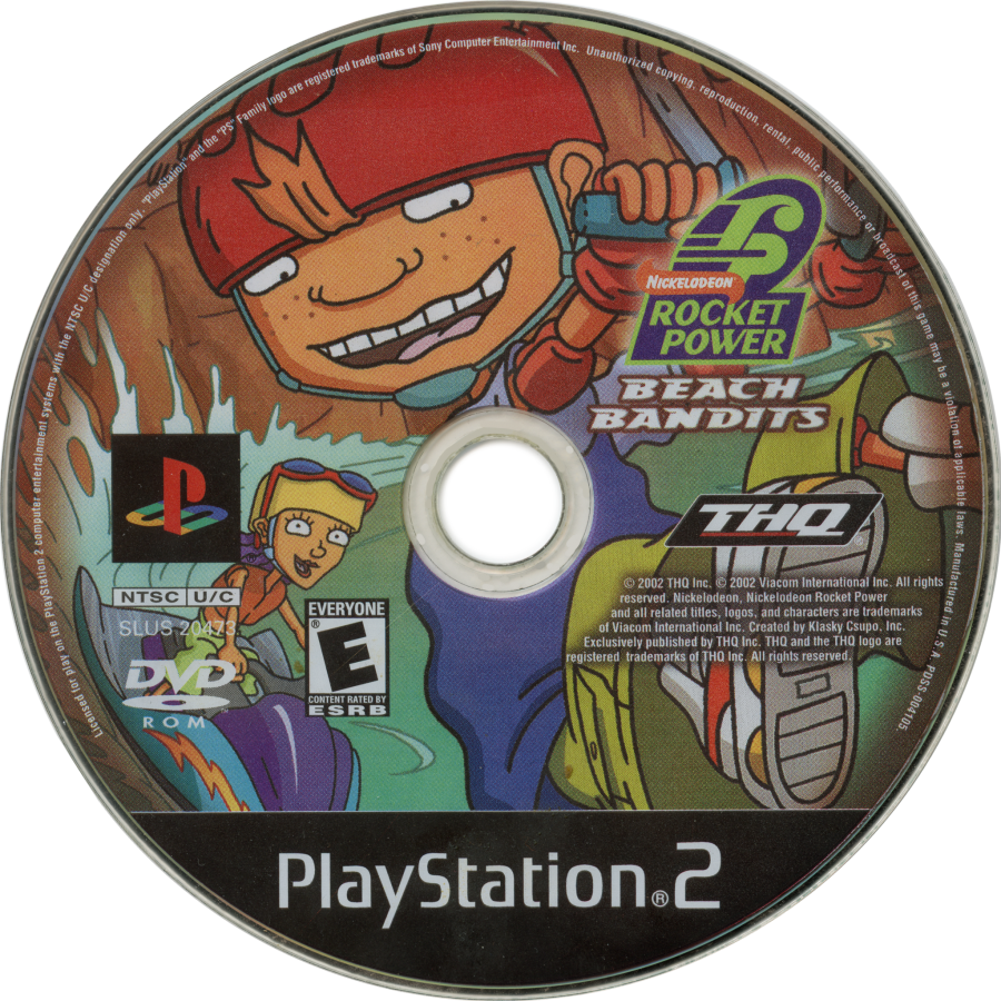 Rocket Power Beach Bandits – PlayStation 2 (PS2) video game disc, action-adventure game.
