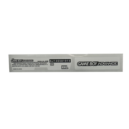 Game Boy Advance Replacement Console Sticker - Colors