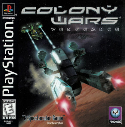 Colony Wars: Vengeance retro sci-fi space combat shooter game for PlayStation 1 (PS1) cover art