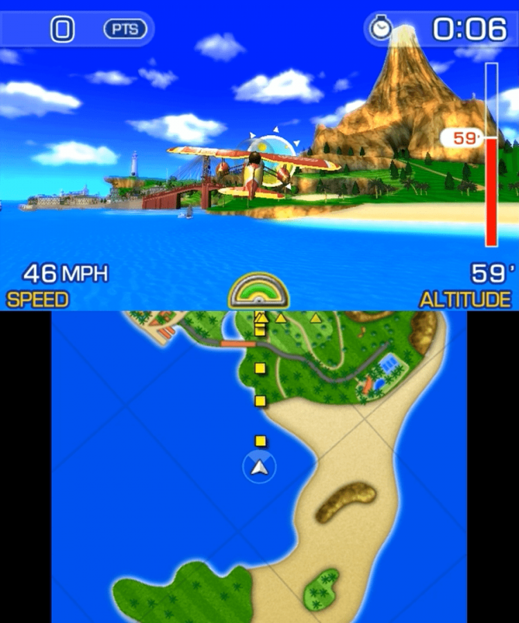 PilotWings Resort gameplay for Nintendo 3DS (3DS) flight simulation video game