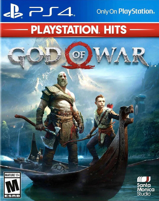 God of War [PlayStation Hits] – PlayStation 4 (PS4) video game cover image, epic Norse mythology action-adventure by Santa Monica Studio and Sony Interactive Entertainment