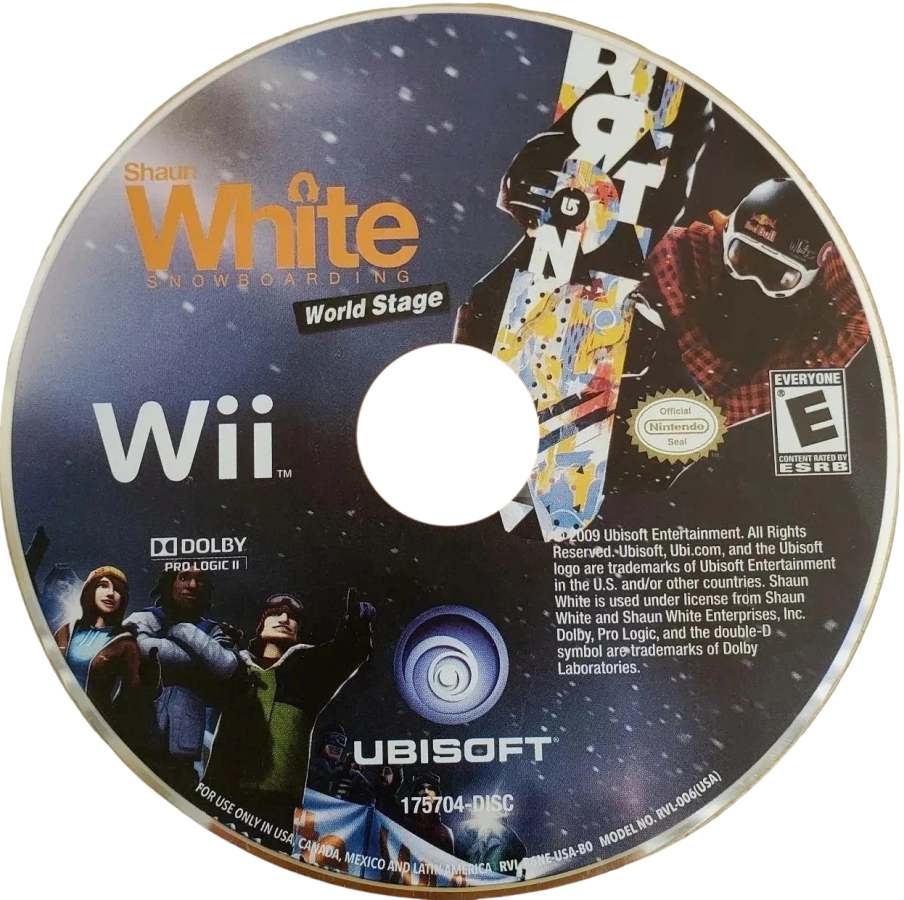 Shaun White Snowboarding: World Stage – Nintendo Wii (Wii) snowboarding action sports video game disc