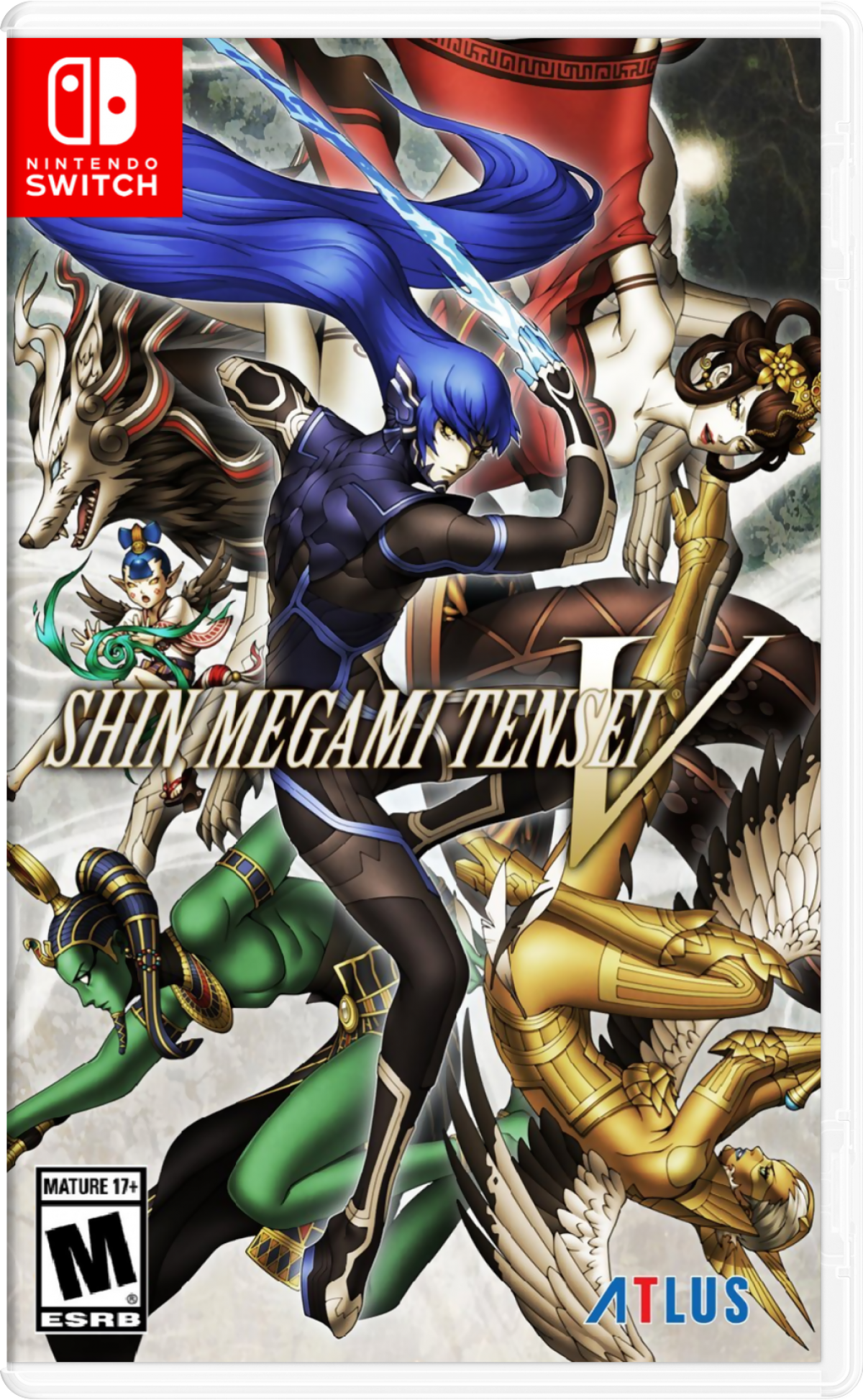 Shin Megami Tensei V cover art for Nintendo Switch (NS) role-playing game.