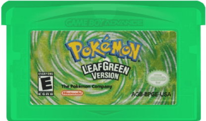 Pokemon Leaf Green game cartridge for Gameboy Advance (GBA)