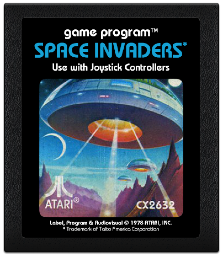 Space Invaders cartridge  art for Atari 2600 (2600) video game