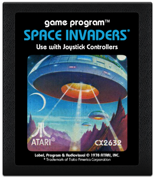 Space Invaders cartridge  art for Atari 2600 (2600) video game