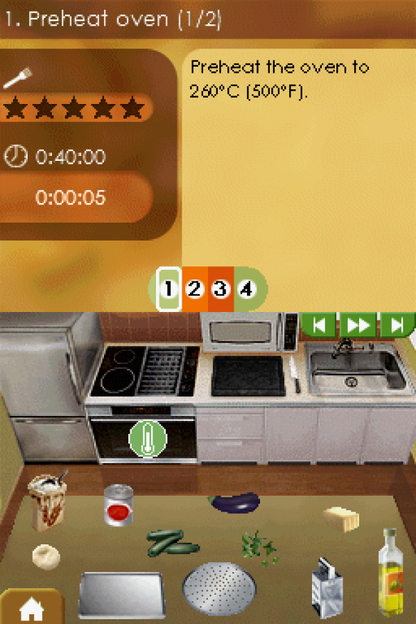 My Healthy Cooking Coach gameplay for Nintendo DS (DS) cooking simulation educational video game