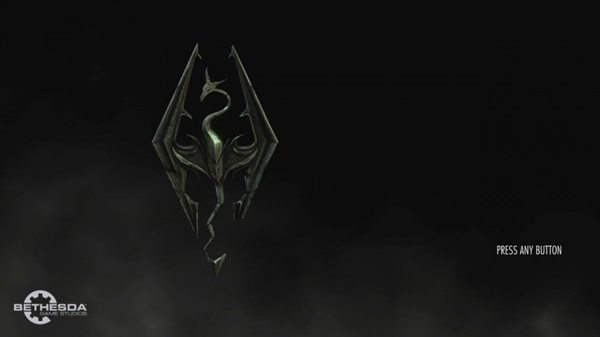 The Elder Scrolls V Skyrim home screen for Nintendo Switch NS video game