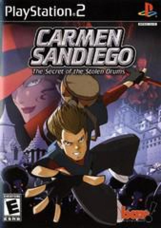 Carmen Sandiego: The Secret of the Stolen Drums cover art for PlayStation 2 (PS2) video game