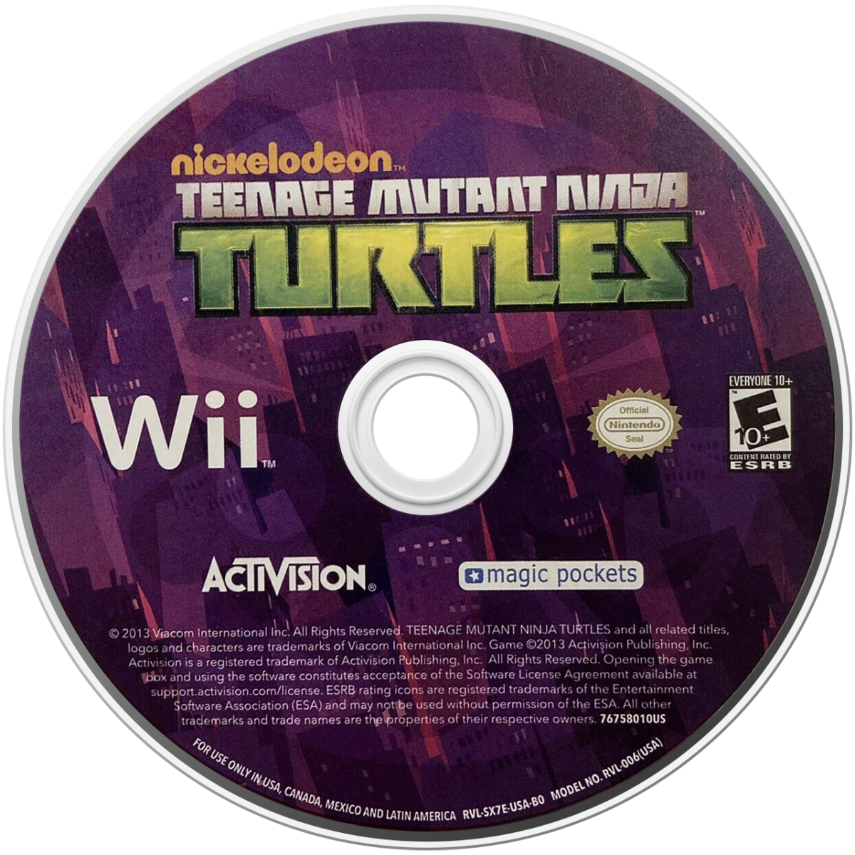 Teenage Mutant Ninja Turtles Nintendo Wii for action adventure video game fans featuring Leonardo Michelangelo Donatello and Raphael fast paced combat ninja moves enemy battles platforming challenges cooperative gameplay motion controls and classic TMNT entertainment collectible gaming appeal disc