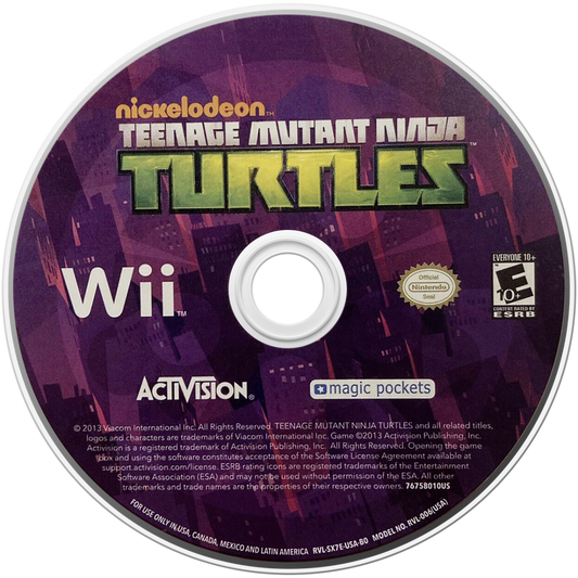 Teenage Mutant Ninja Turtles Nintendo Wii for action adventure video game fans featuring Leonardo Michelangelo Donatello and Raphael fast paced combat ninja moves enemy battles platforming challenges cooperative gameplay motion controls and classic TMNT entertainment collectible gaming appeal disc