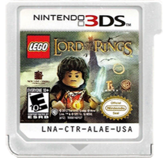 Lego Lord of the Rings 3DS game cartridge for the Nintendo 3DS system.
