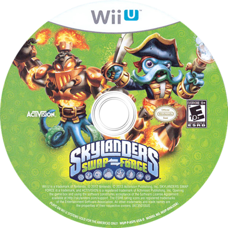 Skylanders Swap Force disc cover art for Nintendo Wii U (WiiU) video game