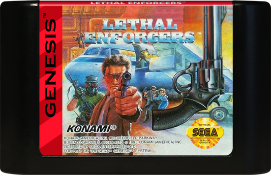 Lethal Enforcers cartridge for Sega Genesis (GEN) video game