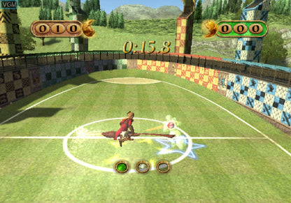 Harry Potter Quidditch World Cup PlayStation 2 PS2 for magical sports video game fans featuring Quidditch matches Hogwarts teams international competitions broomstick flying seeker chaser beater and keeper positions magical stadiums special moves and fast paced Harry Potter gameplay collectible gaming appeal gameplay