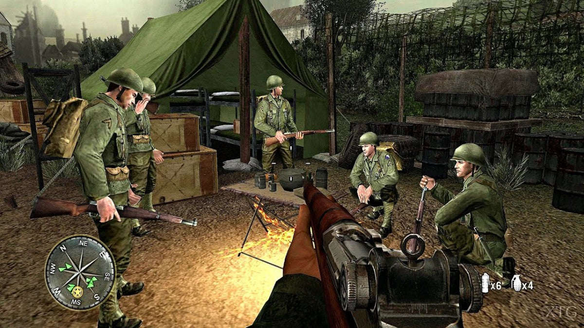 Call of Duty 3 for PlayStation 2 with World War II themed military action gameplay