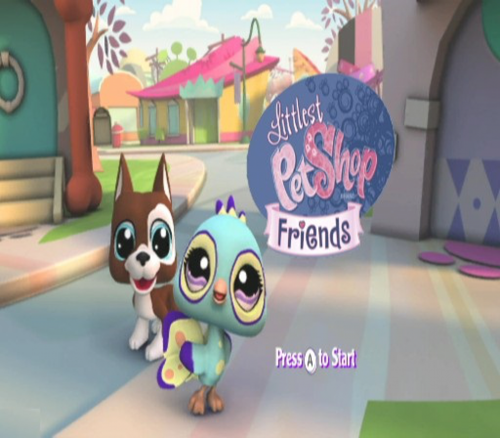 Littlest Pet Shop: Friends – Nintendo Wii (Wii) family-friendly pet simulation adventure video game title screen