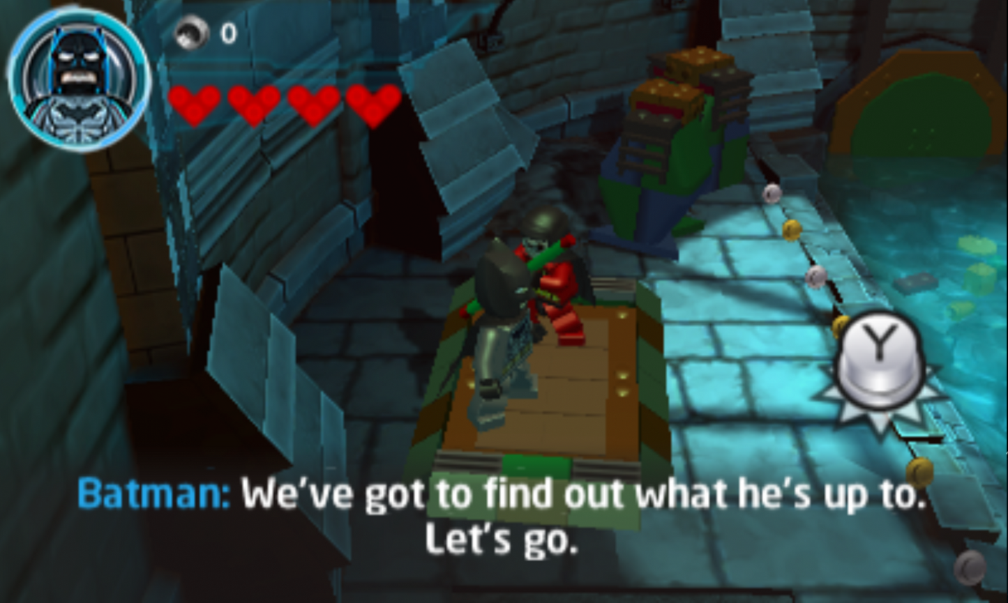 LEGO Batman 3 Beyond Gotham Nintendo 3DS handheld action-adventure game DC superheroes Lantern worlds Brainiac villain character swapping puzzle solving co-op gameplay screenshot