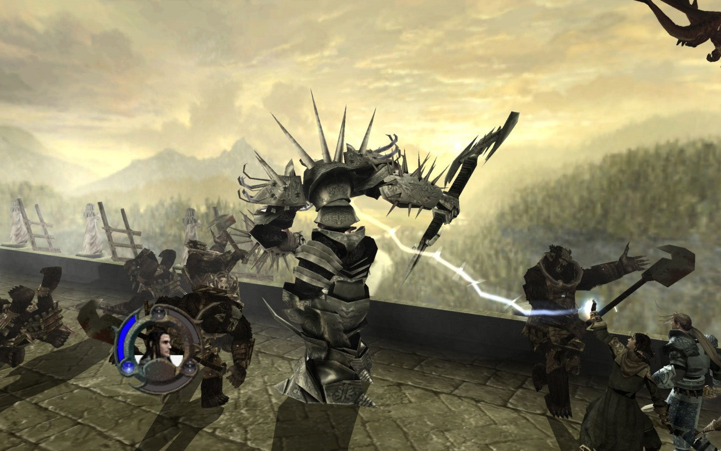 The Lord of the Rings The Two Towers Xbox inspired design featuring epic fantasy action adventure aesthetic Middle Earth warfare heroic battles against the forces of Mordor sword combat iconic fellowship characters cinematic Tolkien inspired gameplay presentation gampeplay 