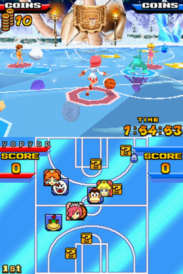 Mario Hoops: 3 on 3 gameplay for Nintendo DS (DS) video game
