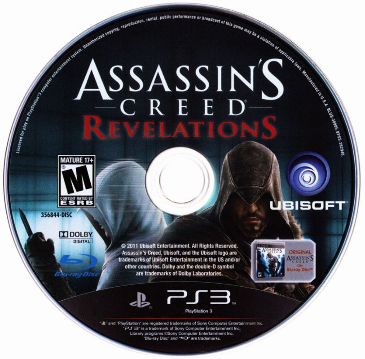 Assassin's Creed: Revelations [Signature Edition] disc for PlayStation 3 (PS3) video game