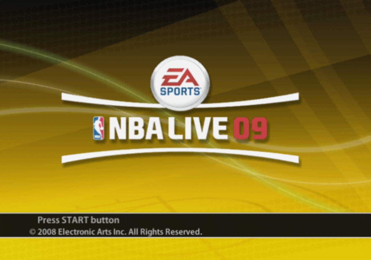 NBA Live 09 – PlayStation 2 (PS2) basketball sports video game title screen