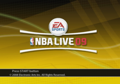 NBA Live 09 – PlayStation 2 (PS2) basketball sports video game title screen