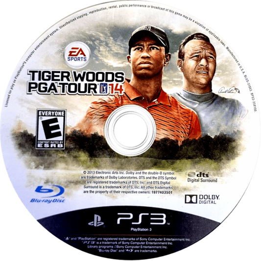 Tiger Woods PGA Tour 14: The Masters [Historic Edition] disc for PlayStation 3 (PS3) video game