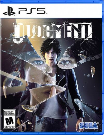Judgment PlayStation 5 PS5 for action adventure video game fans featuring detective investigation gameplay cinematic crime drama fast paced combat open world exploration engaging storytelling side missions immersive Japanese city setting collectible gaming appeal front box art